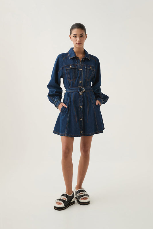 AJE Colorado Denim Mini Dress